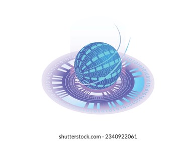 Big Data  Isometric Concept Landing Page