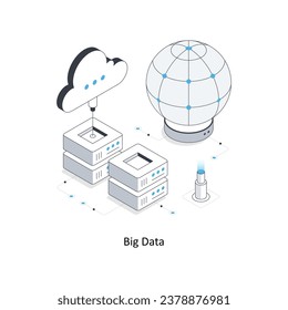 Big Data isometric stock illustration. EPS File