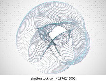 Big data learning. Digital technology abstract background. Artificial intelligence concept. Tech visual for interface template. Vector big data learning backdrop.
