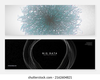 Big data learning. Digital technology abstract background. Artificial intelligence concept. Tech visual for server template. Modern big data learning backdrop.