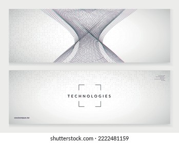 Big data learning. Digital technology abstract background. Artificial intelligence concept. Tech visual for cloud template. Vector big data learning backdrop.