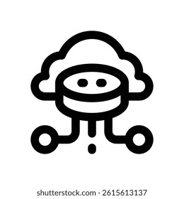 big data line icon. Clean and minimalist vector icon for websites, mobile apps, presentations, and logos. Fully scalable and customizable for any project.