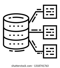 Big data line icon design 