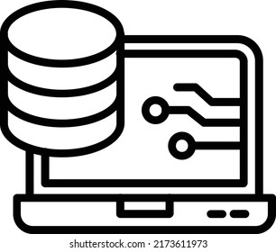 Big Data Line Icon Vector Design