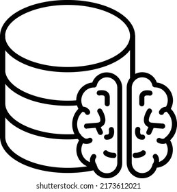 Big Data Line Icon Vector Design