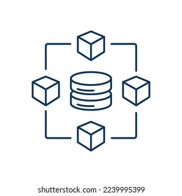 Big Data Line Universelles Icon ui ux Element Zeichen.
