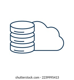 Big data line universal icon ui ux element sign.