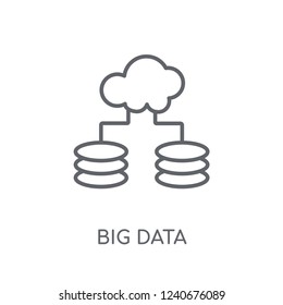 Big data linear icon. Modern outline Big data logo concept on white background from Artificial Intellegence and Future Technology collection. Suitable for use on web apps, mobile apps and print media.