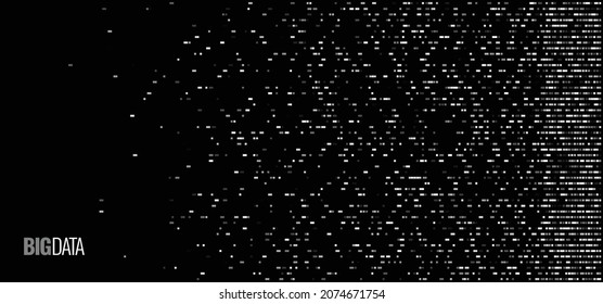 BIG DATA Machine Learning Algorithms. Analysis of Information. Memory Data Sorting Visualization. Blockchain Technology Background. Vector Illustration.