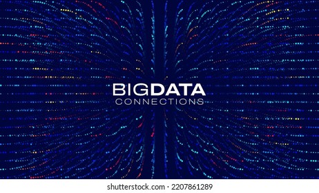 BIG DATA Machine Learning Algorithms. Data Sorting Colorful Graph. Computer Science Concept. Big Data Analytics Stream. Information Classification. Vector Illustration.