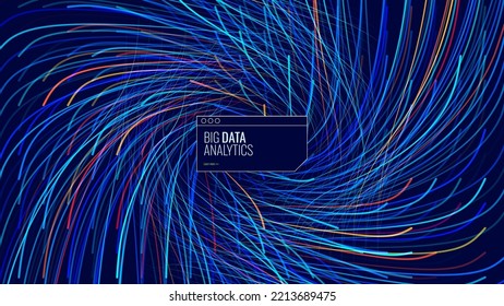 BIG DATA Machine Learning Algorithms. Data Sorting Colorful Graph. Computer Science Concept. Big Data Analytics Stream. Information Classification. Vector Illustration.