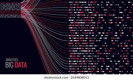 Algoritmos de Aprendizado de Máquina de BIG DATA. Gráfico Colorido de Classificação de Dados. Conceito de Ciência da Computação. Fluxo de Análise de Big Data. Classificação de informações. Ilustração de vetor.