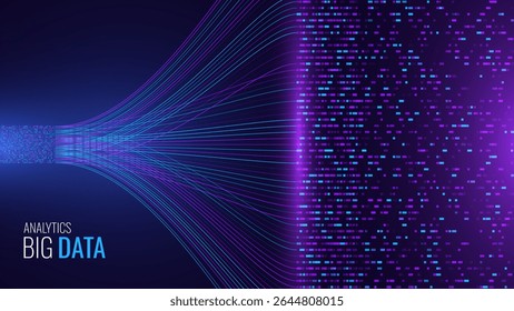 Algoritmos de Aprendizado de Máquina de BIG DATA. Gráfico Colorido de Classificação de Dados. Conceito de Ciência da Computação. Fluxo de Análise de Big Data. Classificação de informações. Ilustração de vetor.