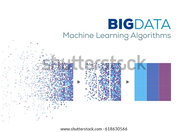 Big Data Machine Learning Algorithmen Analyse Stock Vektorgrafik Lizenzfrei 618630566