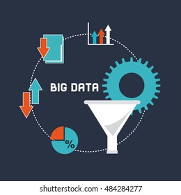 big data management icons vector illustration design