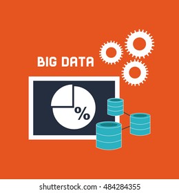 big data management icons vector illustration design