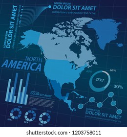 big data map infographic elements  vector template 
