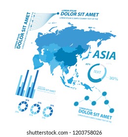 big data map infographic elements  vector template 