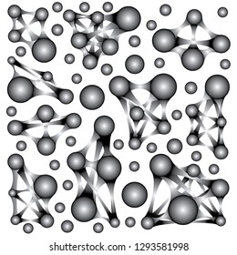 Big data metaball organic or shemistry illustration for infographics, prints, cards