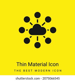 Big Data minimal bright yellow material icon