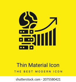 Big Data minimal bright yellow material icon
