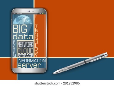 Big data, modern smart phone, communication and social media sharing