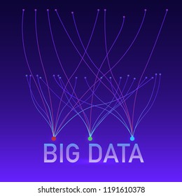 Big data. Modern technology illustration. Stock vector illustration.  