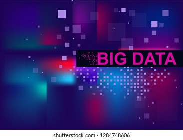 Big data and new technologies in intelligent systems, abstract background.