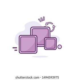 BIG Data Purple Vector with White Background