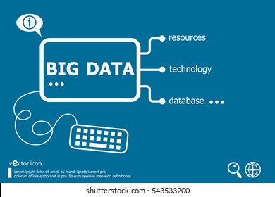 Big data related words concept. Infographic business for graphic or web design layout