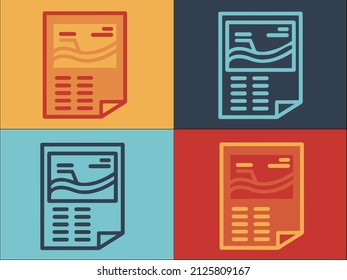 Big Data Report Logo Template, Simple Flat Icon of technology,business,information