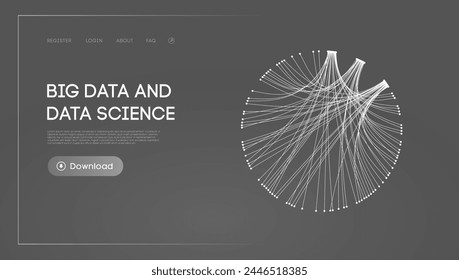 Big data and data science. Futuristic technology data visualisation.