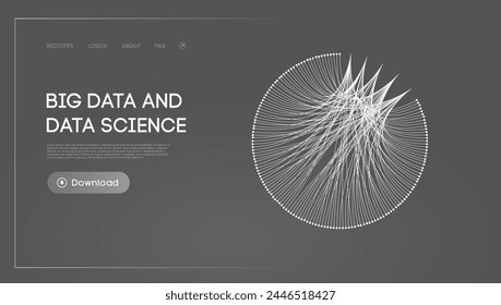 Big data and data science. Futuristic technology data visualisation.