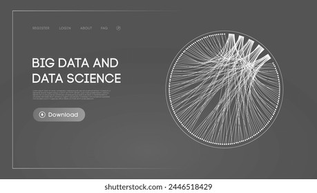 Big data and data science. Futuristic technology data visualisation.