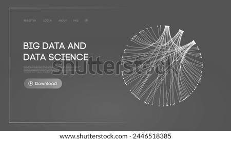 Big data and data science. Futuristic technology data visualisation.