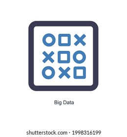 Big Data or Data Science Icon Concept