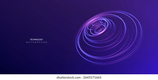 Big data science neon network globe background. Ai round particles lines technology banner. Artificial Intelligence futuristic network connect vector design.