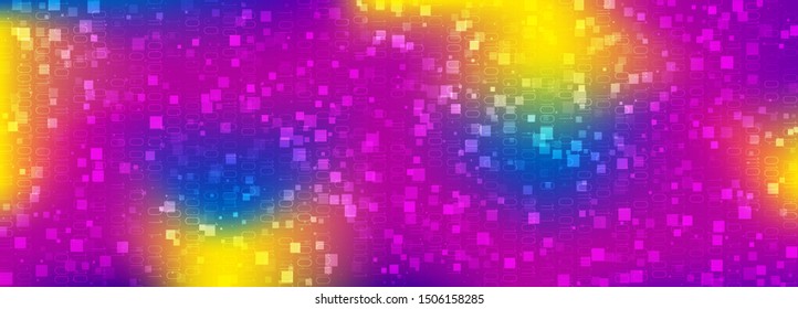 Big Data Screen. Colorful Matrix Visualization. Coding Binary Flow. Matrix Number. Big Data Stream. Blue Technology Illustration. Particle Motion. Glow Matrix Digits. Big Data Concept.