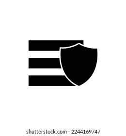 Icono de seguridad de grandes datos. escudo, seguridad. icono relacionado con el desarrollador. Estilo de icono de glifo. adecuado para aplicaciones, sitios web, aplicaciones móviles. Diseño de vector simple editable
