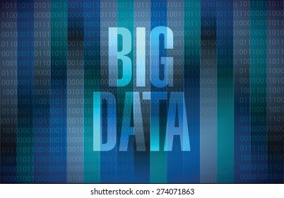 Big data sign concept illustration design over black