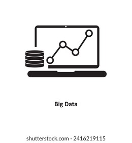 Big Data simple icon, Big Data icon element. flat trendy style illustration on white background.