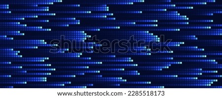 Big Data Sorting Pixels. Blockchain Computer Data Flow Flying Bits Visualization. Computer Memory Buffer Overflow Problem. Pixel Data Flow Matrix in Metaverse Cyberspace Vector Illustration.