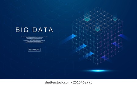 Big data storage technology. Abstract big data visualization. Graphic concept for your design