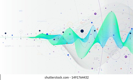Big data stream futuristic infographic business analytics presentation, vector illustration, Hi-tech concept innovation	