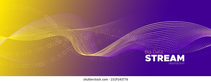 Big Data Stream. Multicolor Technology Illustration. Coding Binary Flow. Matrix Digits. Big Data Analysis. Blue Technology Abstract. 3d Digital Particles. Glow Matrix Number. Big Data Vector.