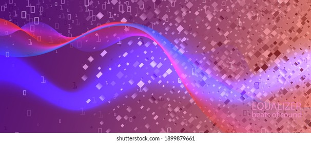 Big Data Stream Vector Wallpaper. Matrix Falling Binary Code. Geometric Funky Music Layout. Cyber Equalizer Slide. Fractal Liquid Data Purple Pink Blue Background. Big Data Stream Banner
