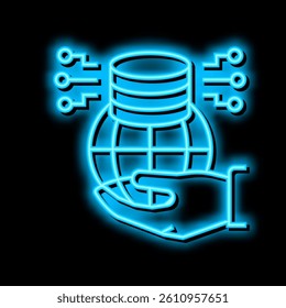 big data for sustainable development social problem neon light sign vector. big data for sustainable development social problem illustration