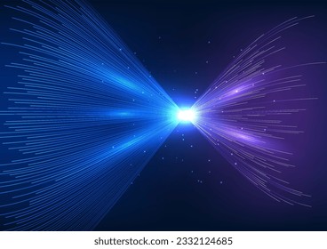 Big data technology Attractively overlapping light lines add an intriguing glow. Big data technology is collected and transmitted through high speed Internet networks.