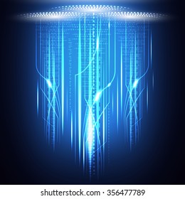 Big data technology background concept. vector illustration.