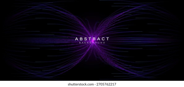Tecnología Big Data y conexiones de datos. Flujo de datos digitales. Senderos Abstractas de luz de alta velocidad